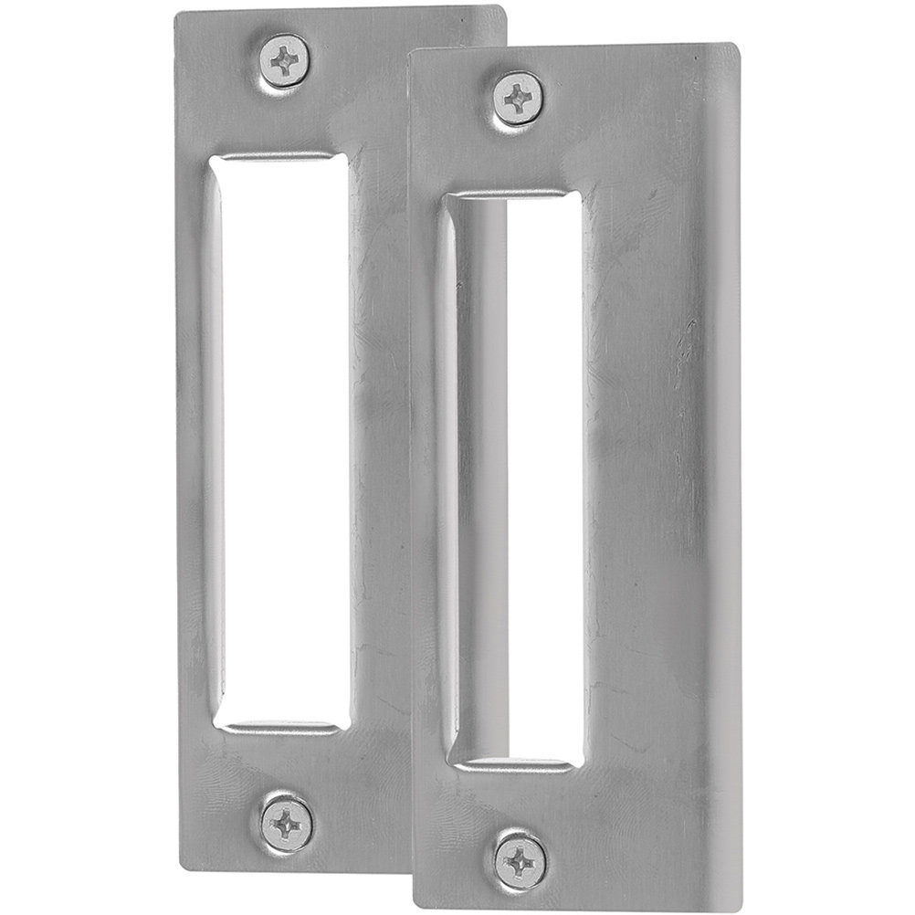 Door Reinforcer Kit - 2 個のドアロックアクセサリーステンレス鋼デッドボルトストライクプレートドア穴カバープレートプロフェッショナル補強キット