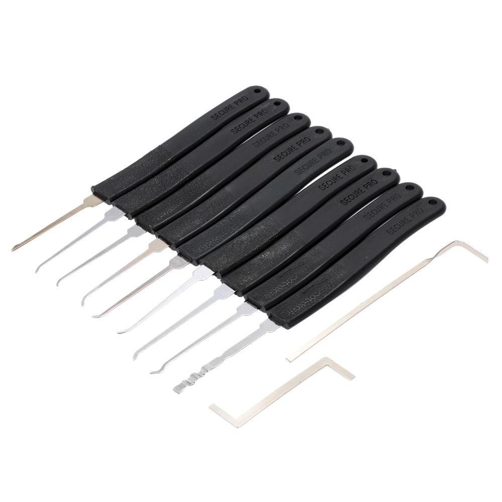 Lock Picking Set - ドアロックピッククイックオープナーツールセットプロの鍵屋ツール、小さなレンチ2本付きホーム＆リビング