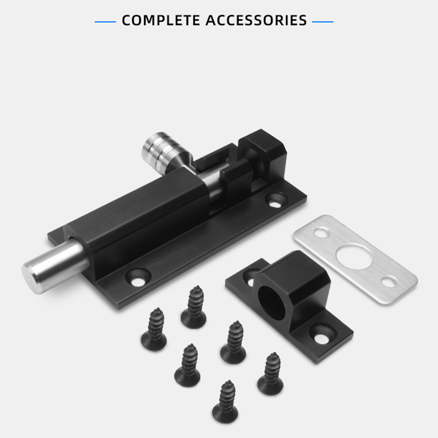 Door Reinforcer Kit - 1pc セキュリティドアボルト補強ラッチ スライドゲート用ヘビーデューティガレージドアラッチロックキット