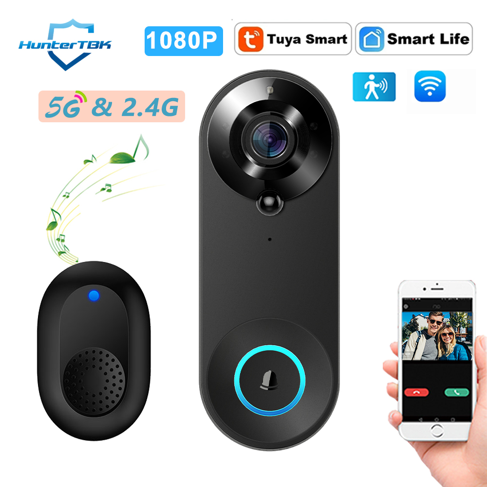 Home Security No Wifi - 5G 2.4G WiFi ビデオドアベル 1080P ワイヤレスカメラドアベル
