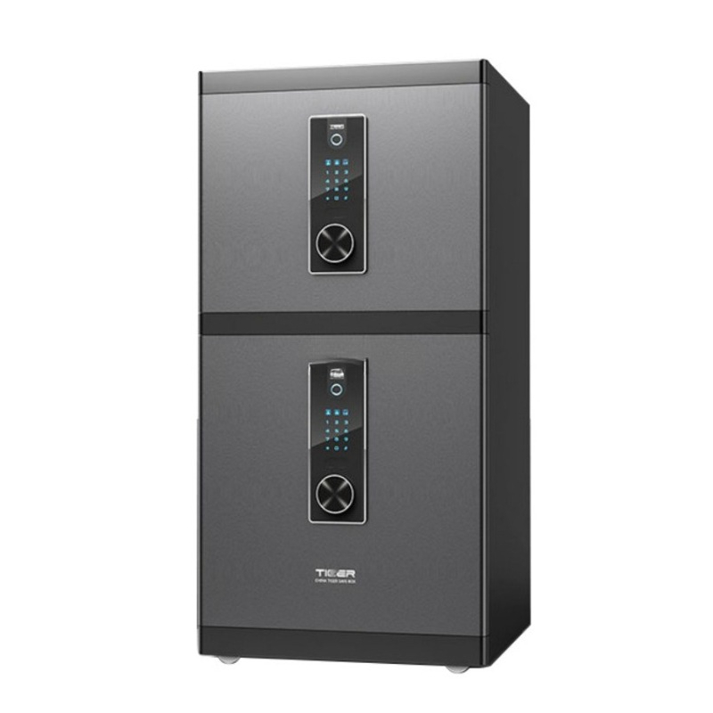 Home Security Safe - 大型ホームオフィスセキュリティ指紋認証オールスチール製盗難防止指紋パスワード盗難防止スマート金庫