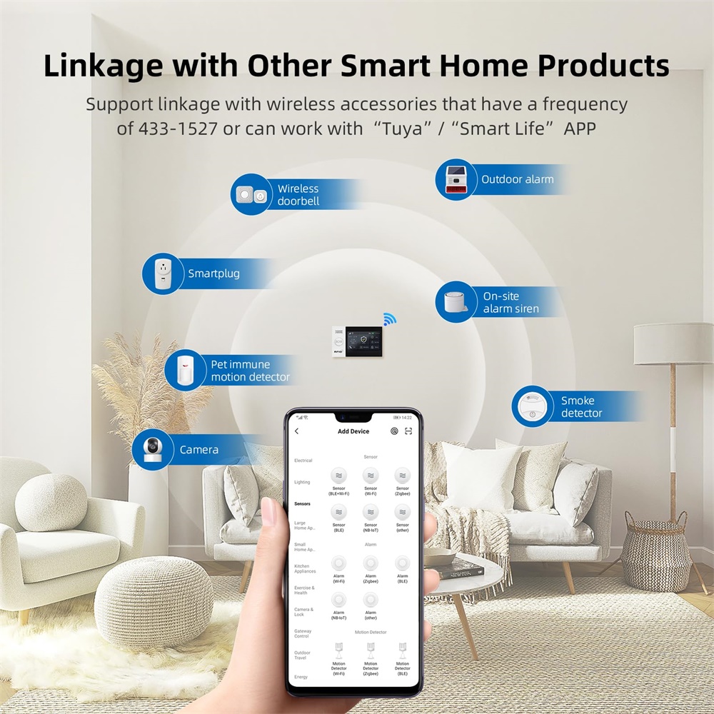 2.4G WIFIスマートGSMアラームシステム、TUYAス - Home Security No Wifi のレビューと価格