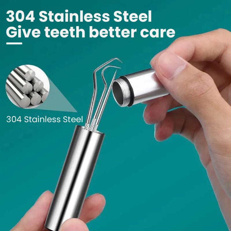 ステンレス鋼つまようじポータブル歯摘みツール口腔ケア歯科針フ - Lock Picking Set のレビューと価格