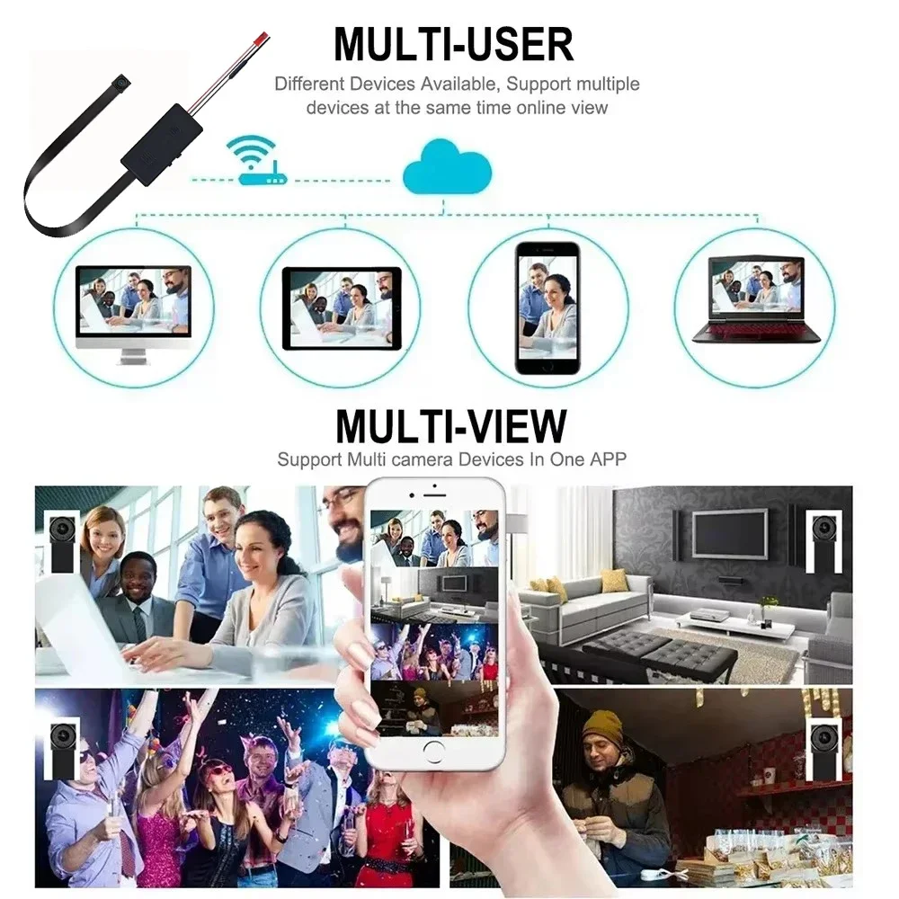 4K HD新型ミニWiFiカメラ、遠隔視聴、動体検知、ループ - Hidden Camera Clock のレビューと価格