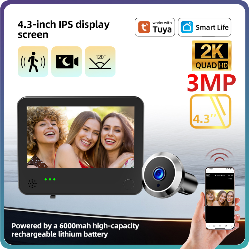 Danmini 4.3インチ 2K スマートライフ WiFi - Home Security No Wifi のレビューと価格