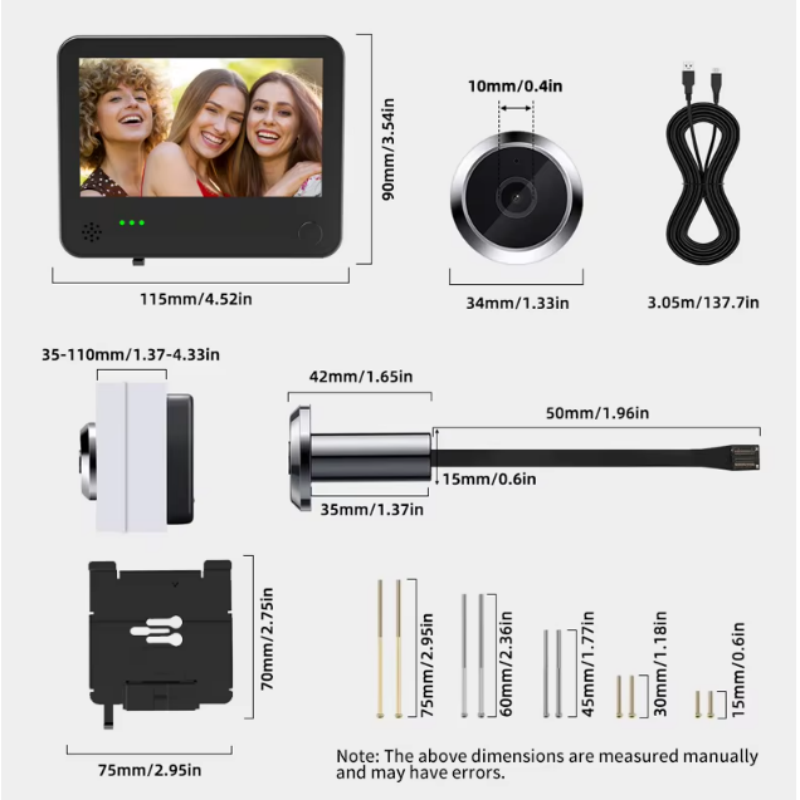 Danmini 4.3インチ 2K スマートライフ WiFi - Home Security No Wifi のレビューと価格
