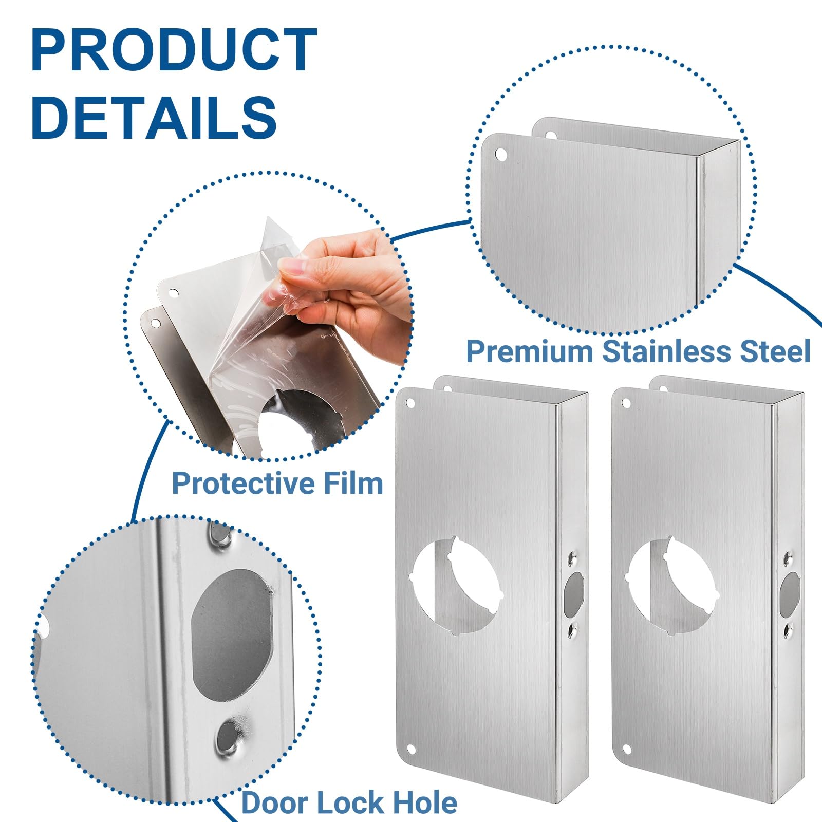 ステンレス製ドアロック補強プレート 9インチストライクプレー - Door Reinforcer Kit のレビューと価格