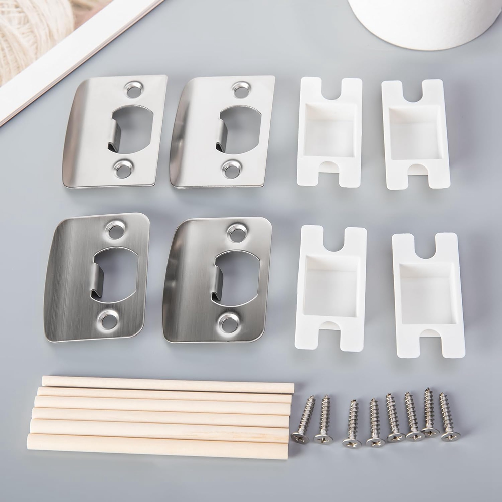 4パック ドアラッチストライクプレート-ステンレススチールド - Door Reinforcer Kit のレビューと価格