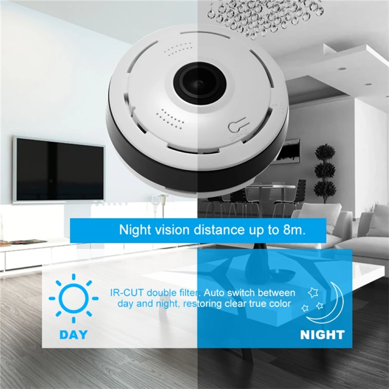 パノラマセキュリティカメラ,魚眼レンズIPカメラ,暗視監視カ - Hidden Camera Clock のレビューと価格
