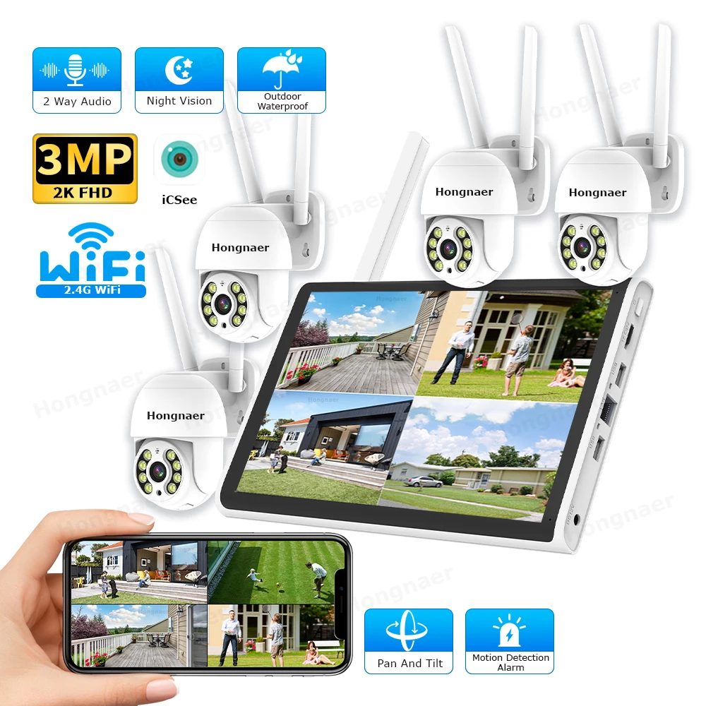 2026年 ホンナール 3MP 4チャンネル WiFi ホー - Home Security System のレビューと価格
