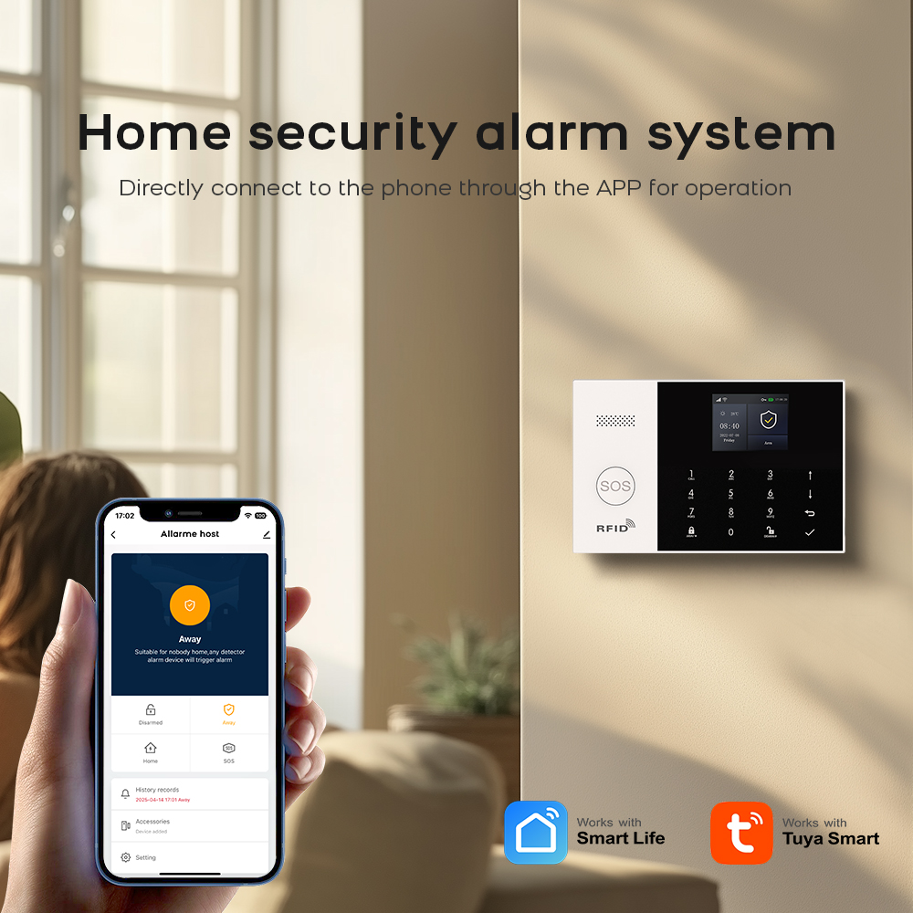 4 グラム警報システムセキュリティホーム WIFI Alar - Home Security No Wifi のレビューと価格