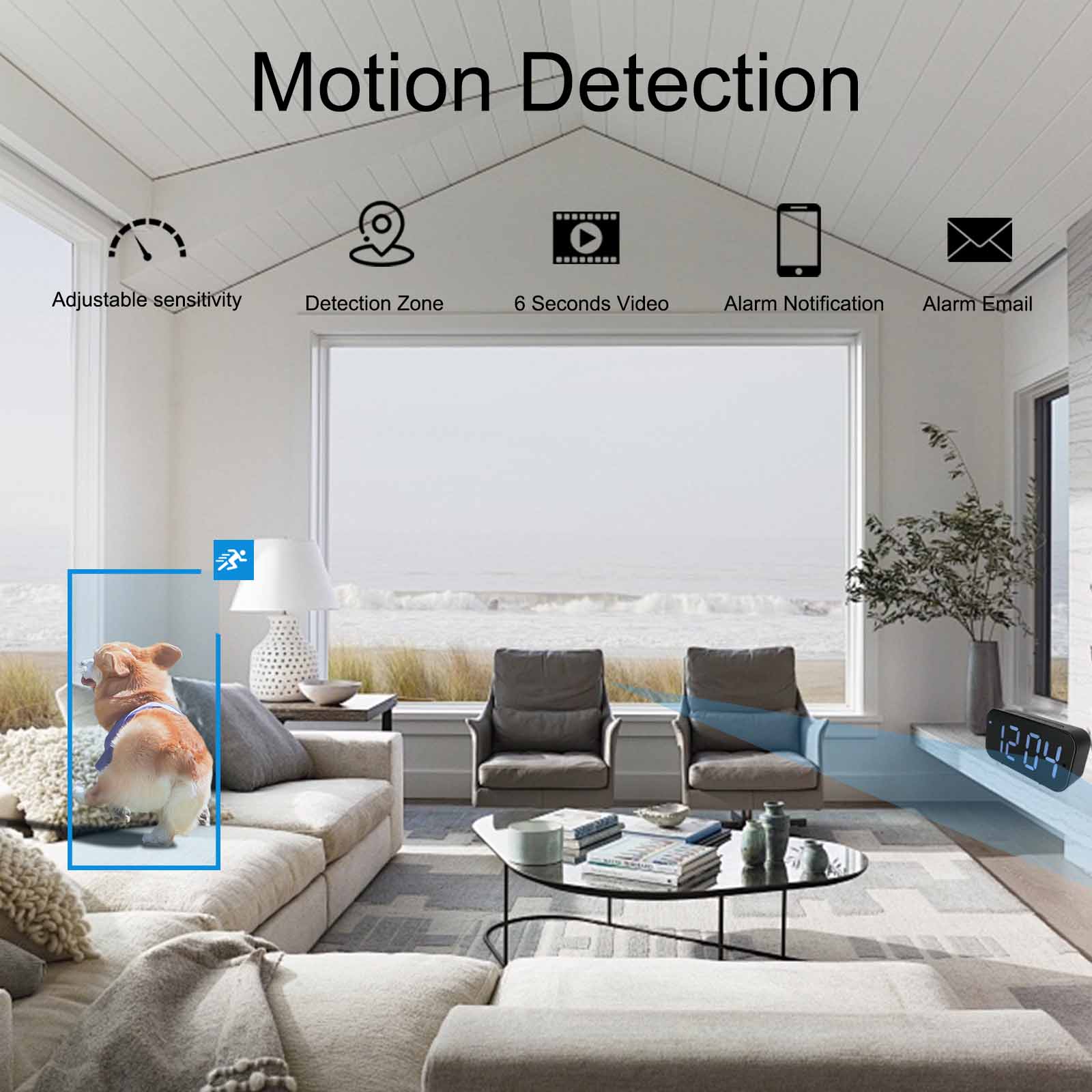 1080P HD、モーション検出、リモート視聴を備えたWi- - Hidden Camera Clock のレビューと価格
