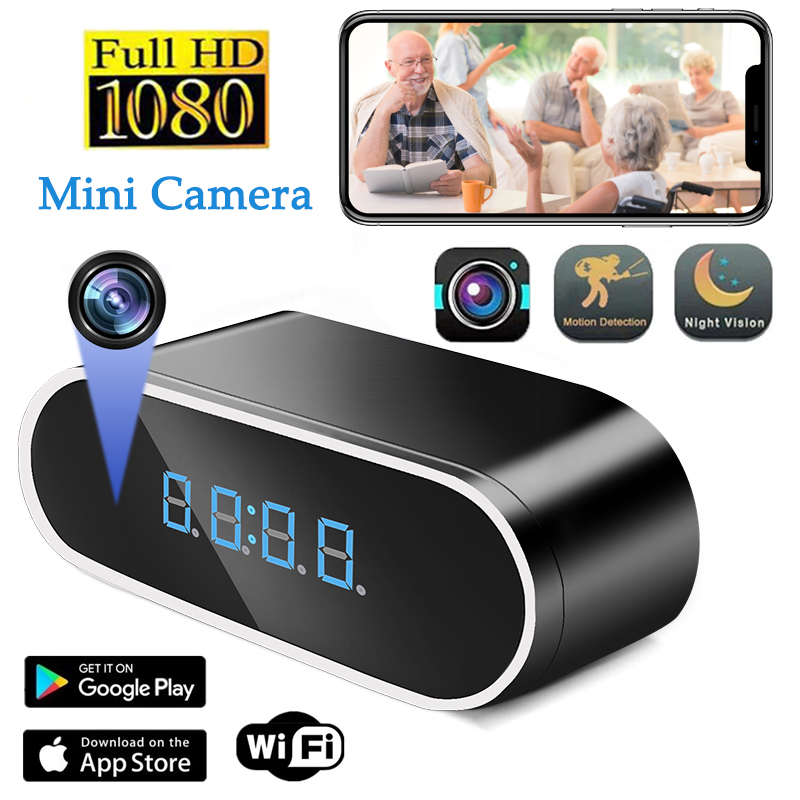 フル HD 1080P 目覚まし時計ミニカメラワイヤレス W - Hidden Camera Clock のレビューと価格