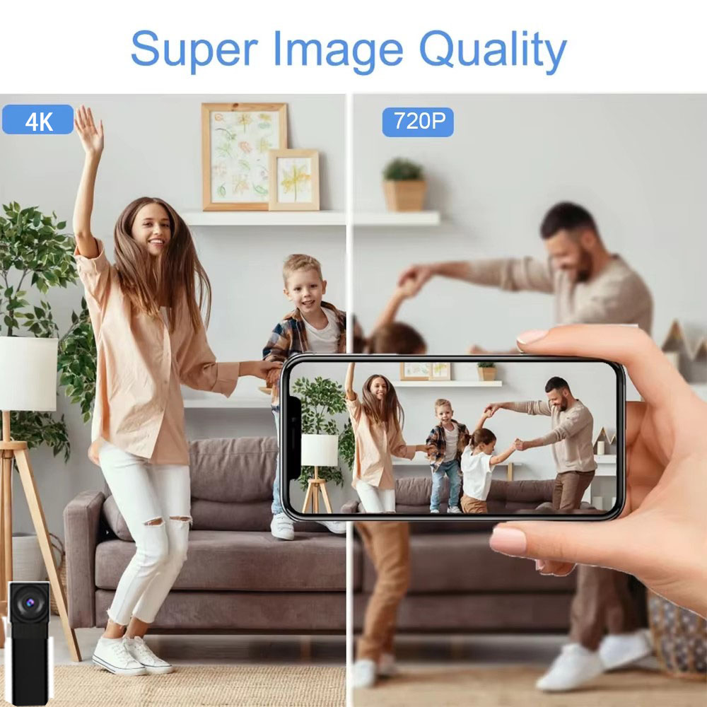 4K HDミニWiFiカメラ、遠隔視聴、動体検知対応、DIY - Hidden Camera Clock のレビューと価格