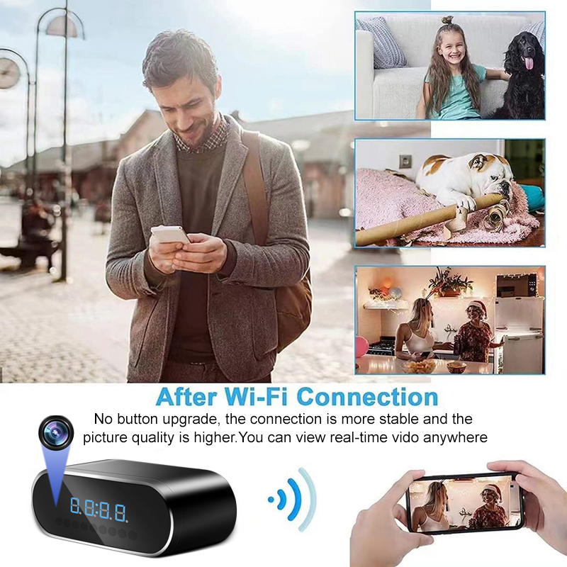 アップグレード 2500mAh 1080P ミニカメラ時計  - Hidden Camera Clock のレビューと価格