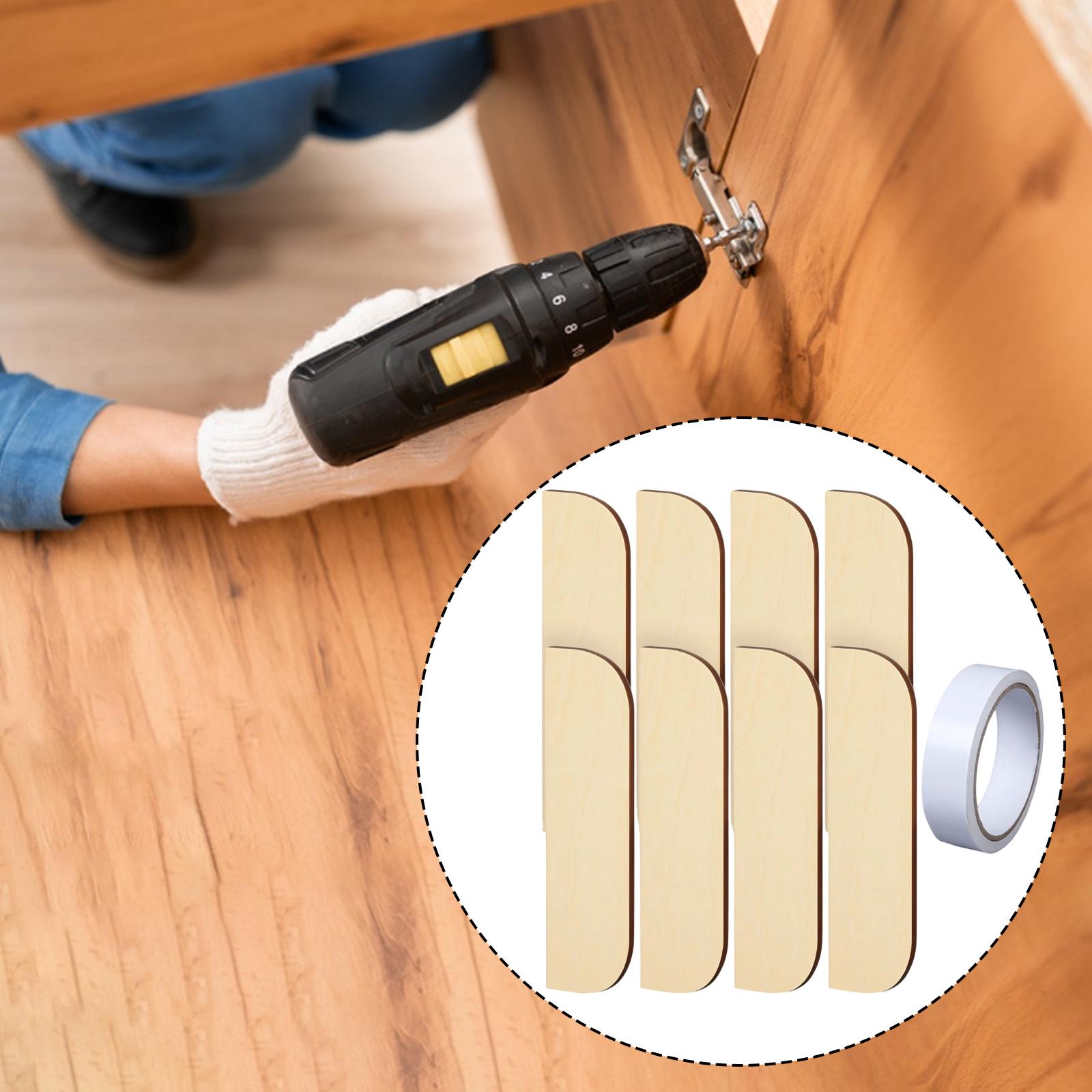 木製ヒンジ修理パネルキット、粘着テープ付き、キャビネット修理 - Door Reinforcer Kit のレビューと価格