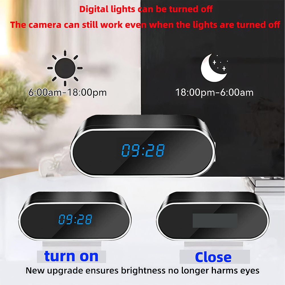 新しく改良された4KHDミニクロックカメラ、赤外線ナイトビジ - Hidden Camera Clock のレビューと価格
