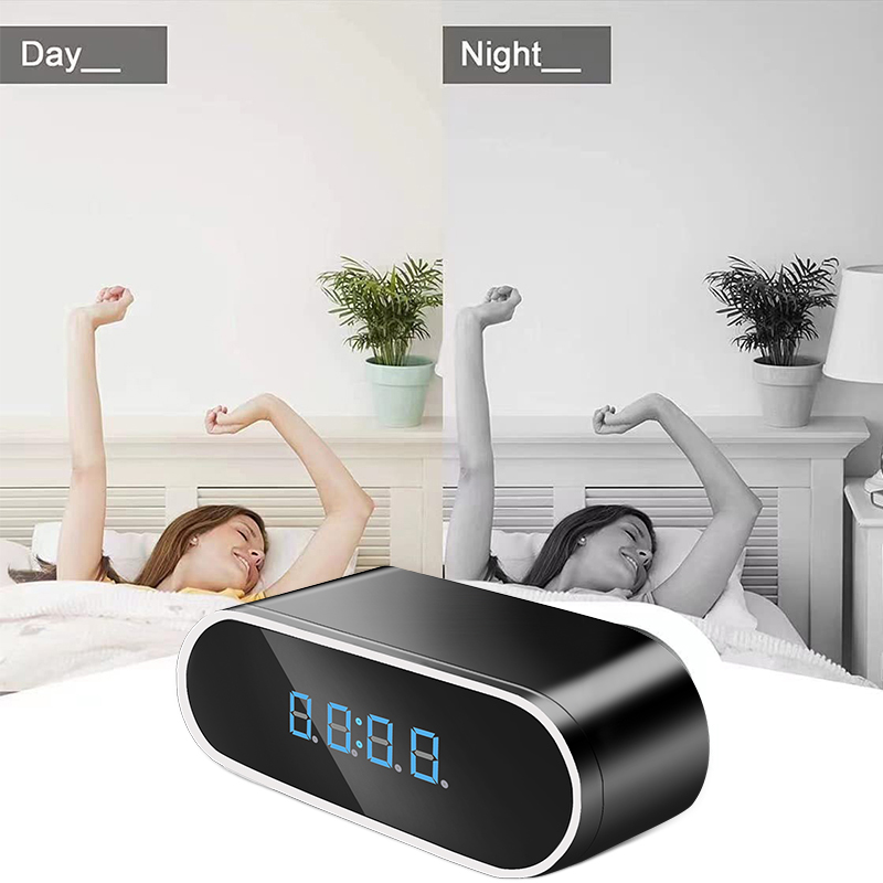 Wifi ミニ時計カメラリモート視聴ナイトビジョン 1080 - Hidden Camera Clock のレビューと価格