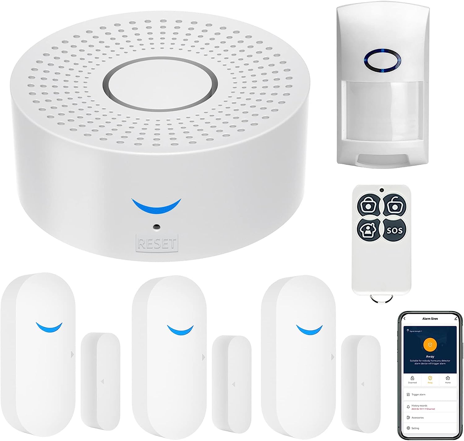 Tuya-インテリジェントホームアラームシステム,Wi-Fi - Home Security No Wifi のレビューと価格