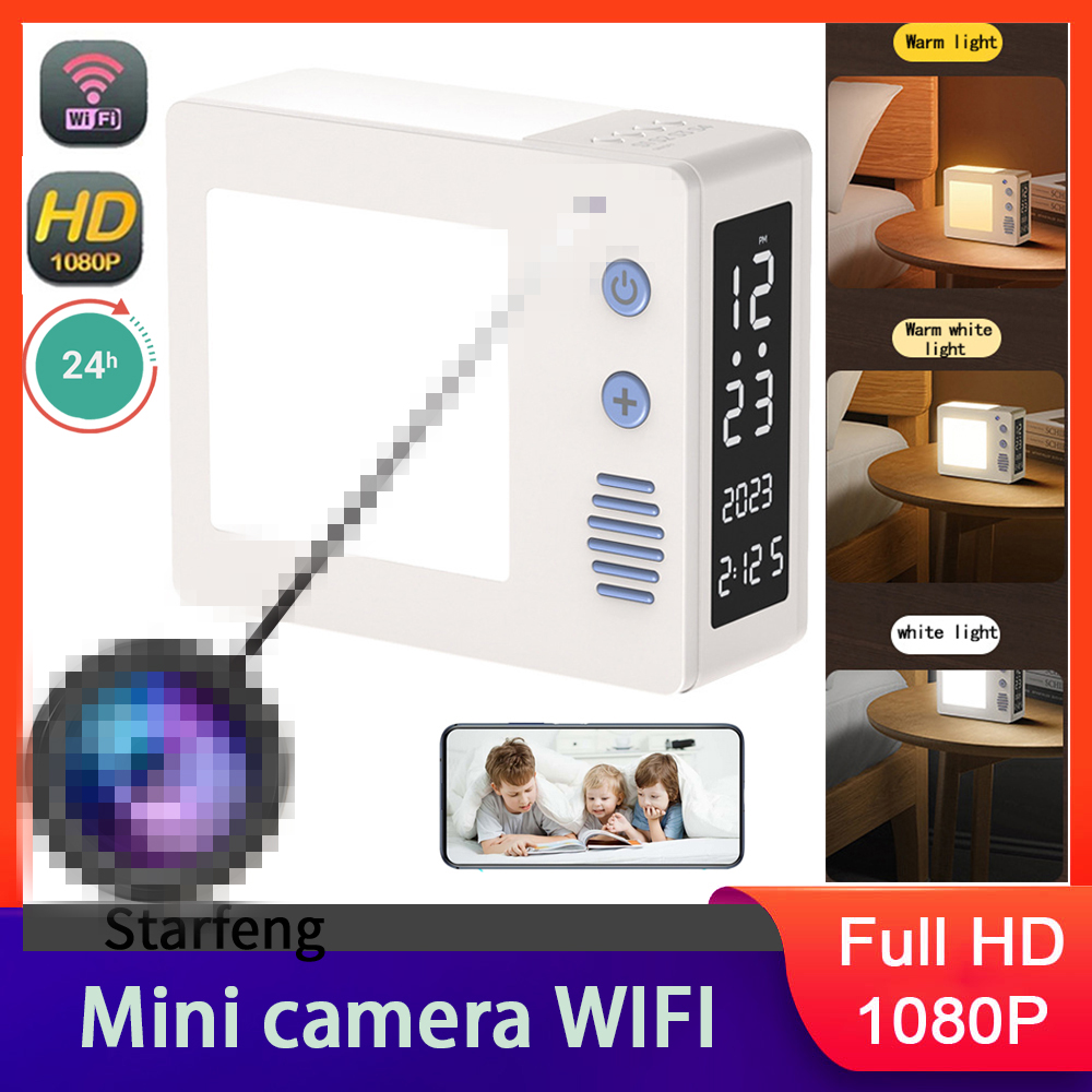 1080P HD4K WiFiミニカメラ LED誘導ライト  - Hidden Camera Clock のレビューと価格