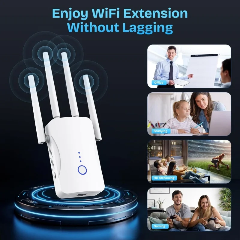 1200Mbps デュアルバンド WiFi リピーター ワイ - Home Security No Wifi のレビューと価格