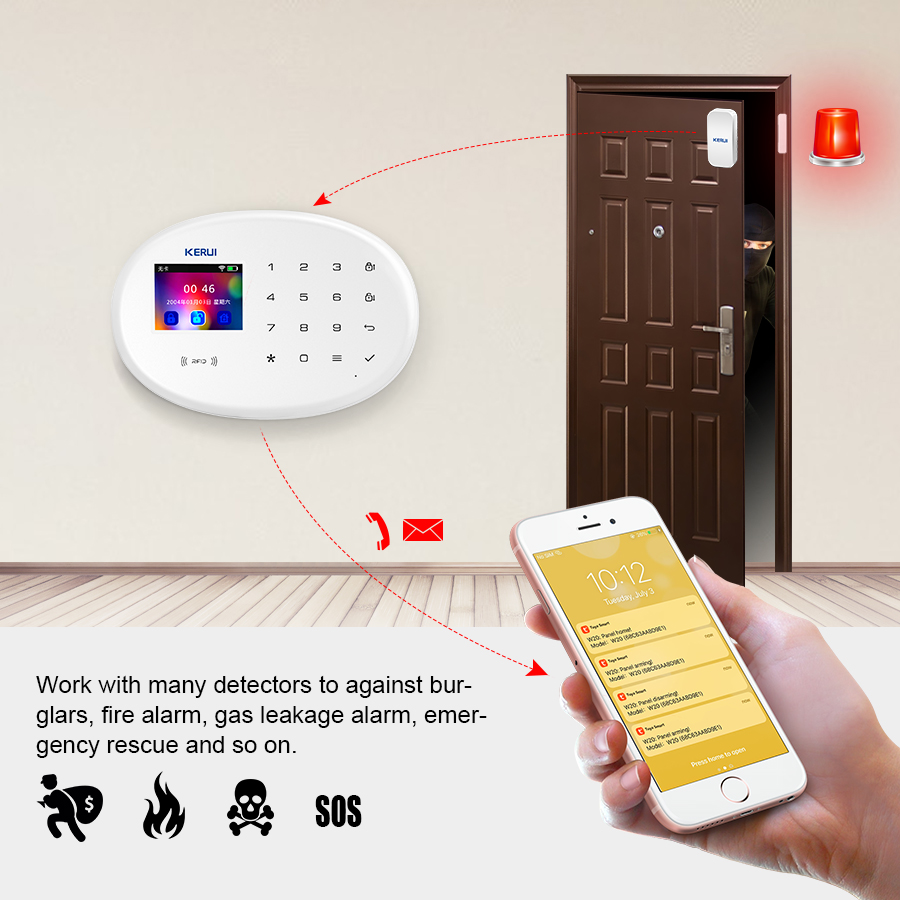 Kerui-コネクテッドアプリケーション,w202,Alex - Home Security No Wifi のレビューと価格