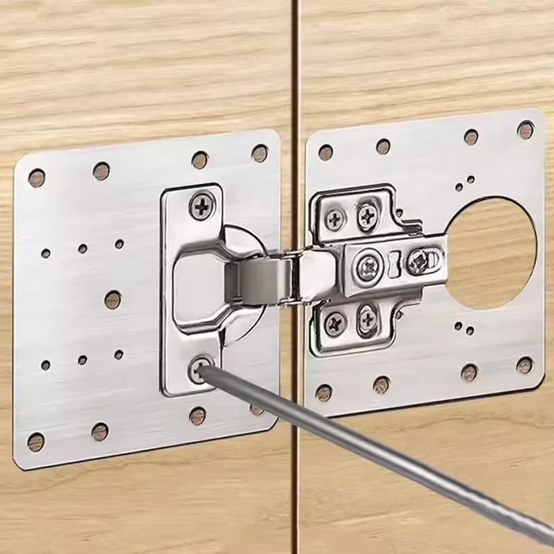 10-50 個のステンレス鋼キャビネットヒンジ修理プレートキ - Door Reinforcer Kit のレビューと価格