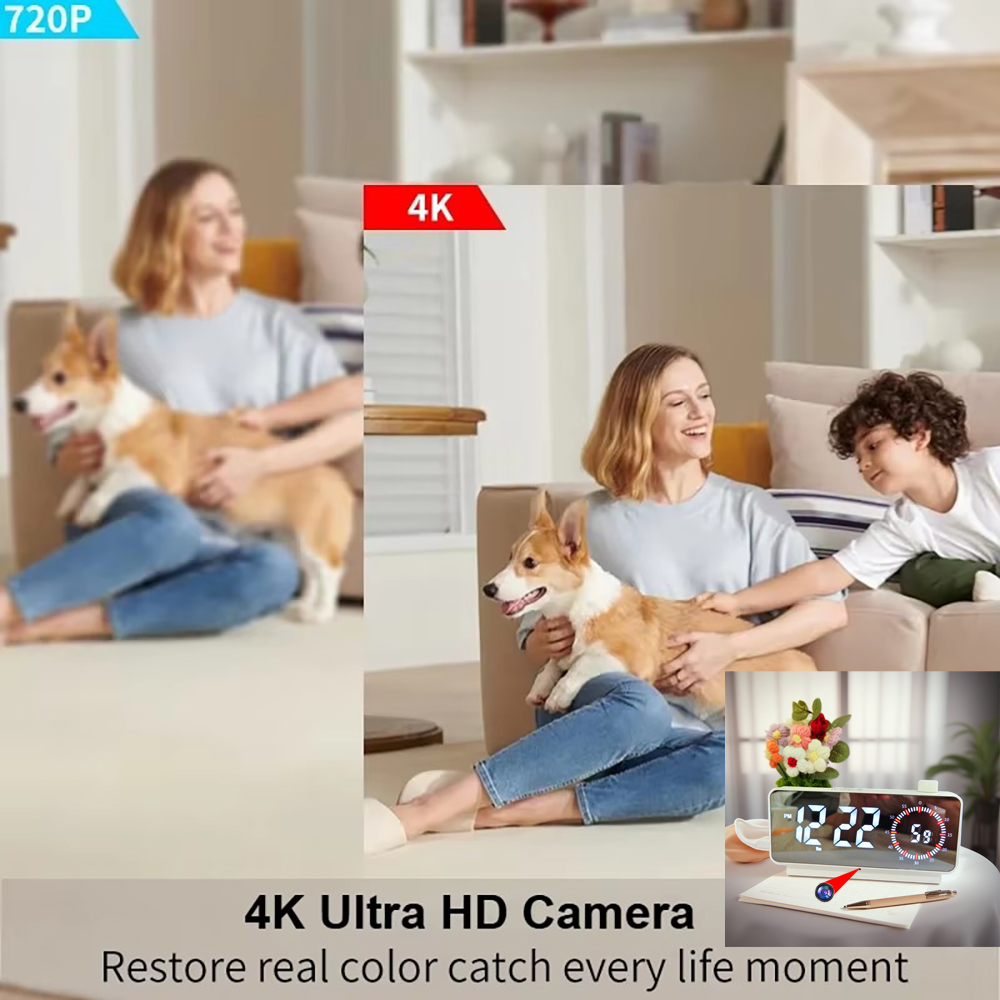新しくアップグレードされた1080P HD WiFiミニ時計 - Hidden Camera Clock のレビューと価格