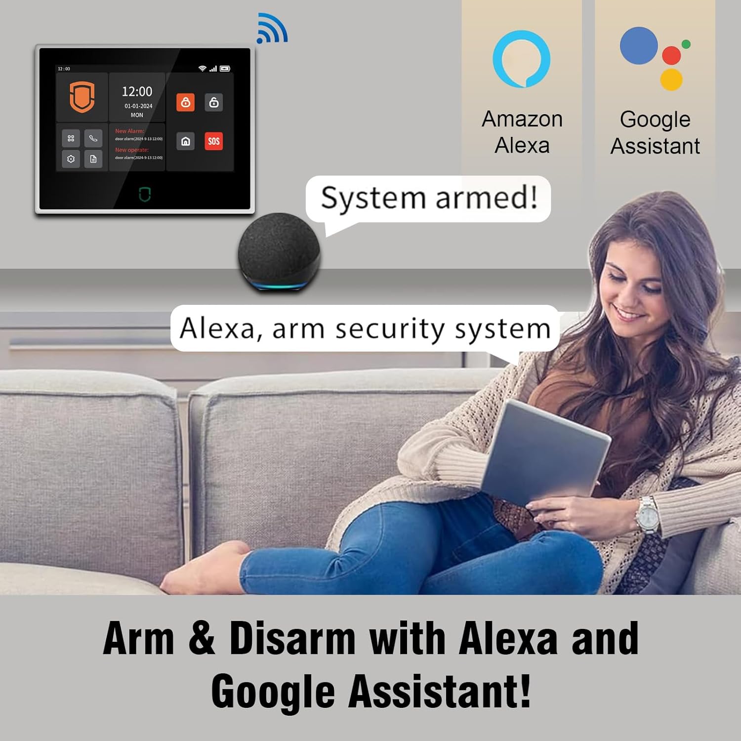 Wolf-Guard 7 インチ タッチ スクリーン WiF - Home Security No Wifi のレビューと価格