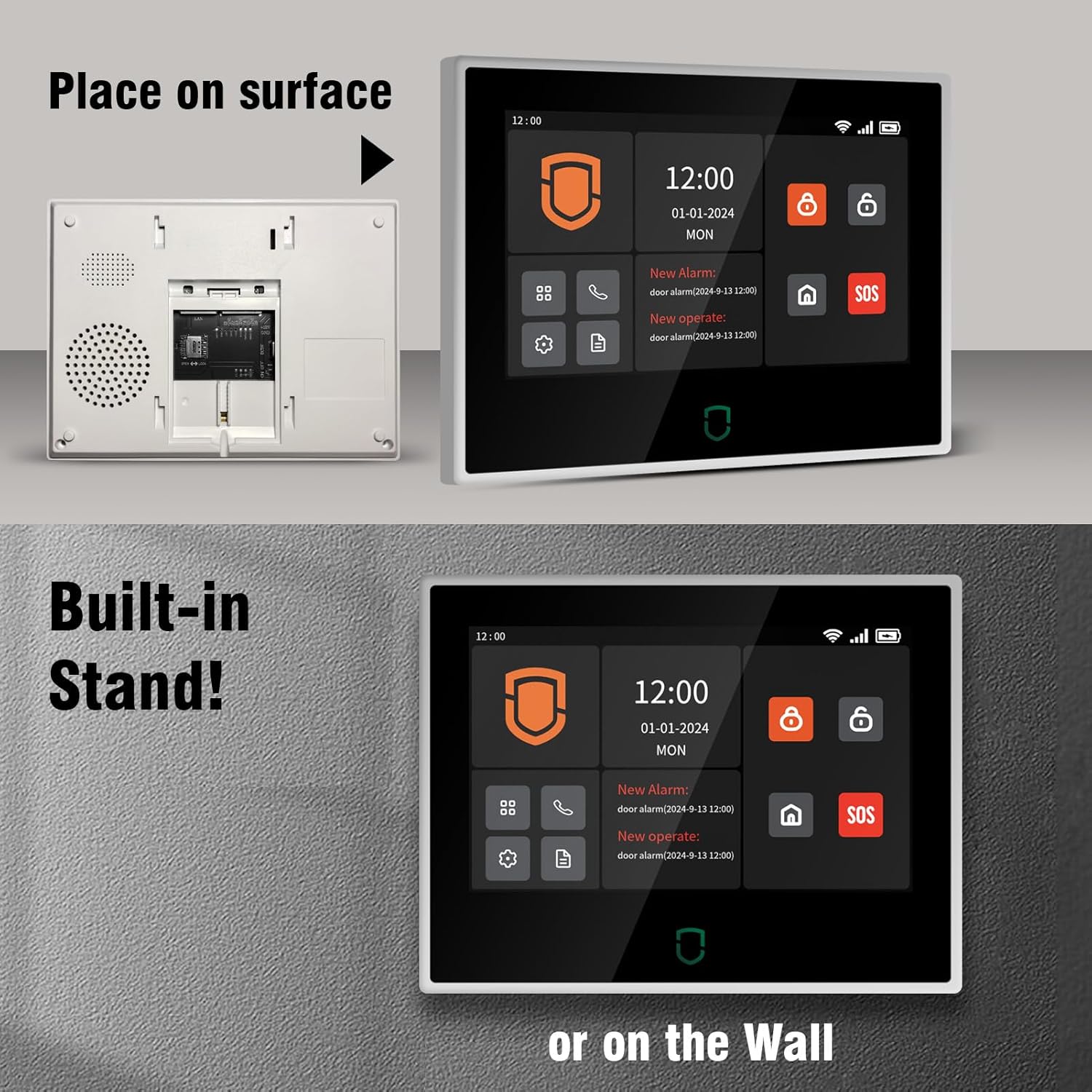 Wolf-Guard 7 インチ タッチ スクリーン WiF - Home Security No Wifi のレビューと価格