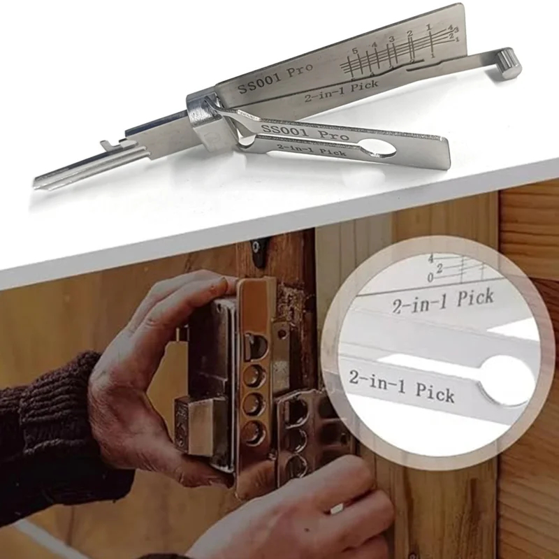 SS001 Proステンレス鋼キーデコーダー 2 in 1精 - Lock Picking Set のレビューと価格