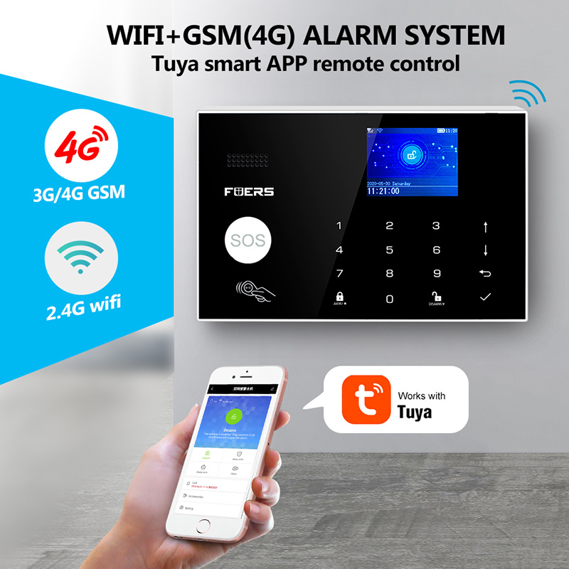 FUERS WIFI 4Gアラームシステム ワイヤレスホーム - Home Security No Wifi のレビューと価格