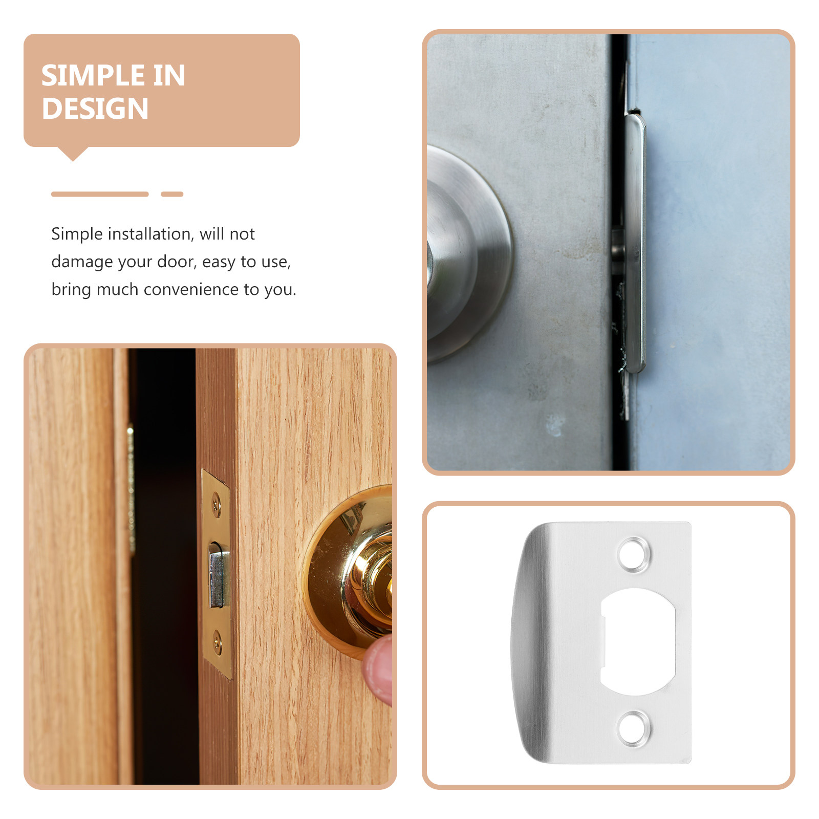 8 個のドアロックタングバックルプレート仕上げ金属ストライク - Door Reinforcer Kit のレビューと価格