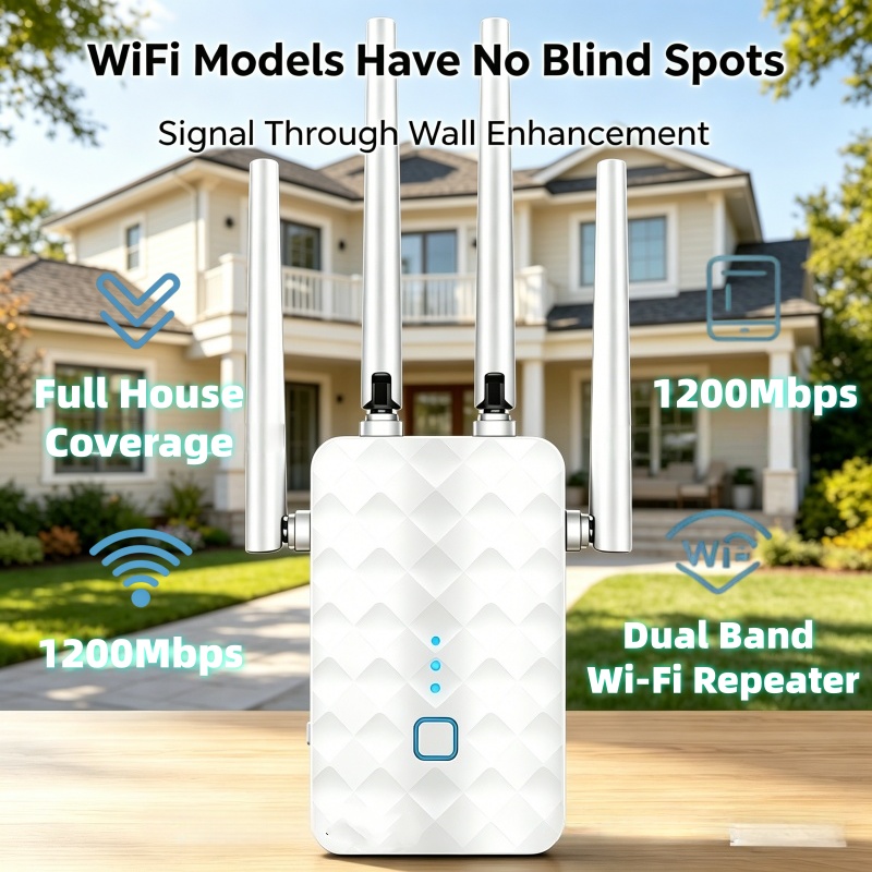 1200Mbps WiFiリピーター ワイヤレス 2.4G/ - Home Security No Wifi のレビューと価格