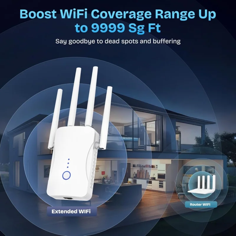 2.4G/5GHz デュアルバンドWiFiリピーター 120 - Home Security No Wifi のレビューと価格