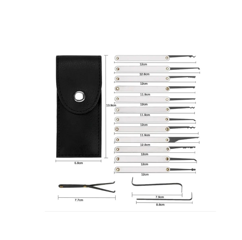 15個入りキット 多機能ツール ポータブル 車の鍵開けキット - Lock Picking Set のレビューと価格