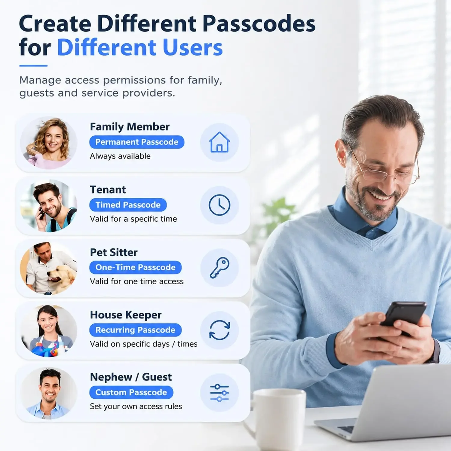 スマートドアロック 指紋認証アクセス制御 電子ゲートオープナ - Home Security No Wifi のレビューと価格