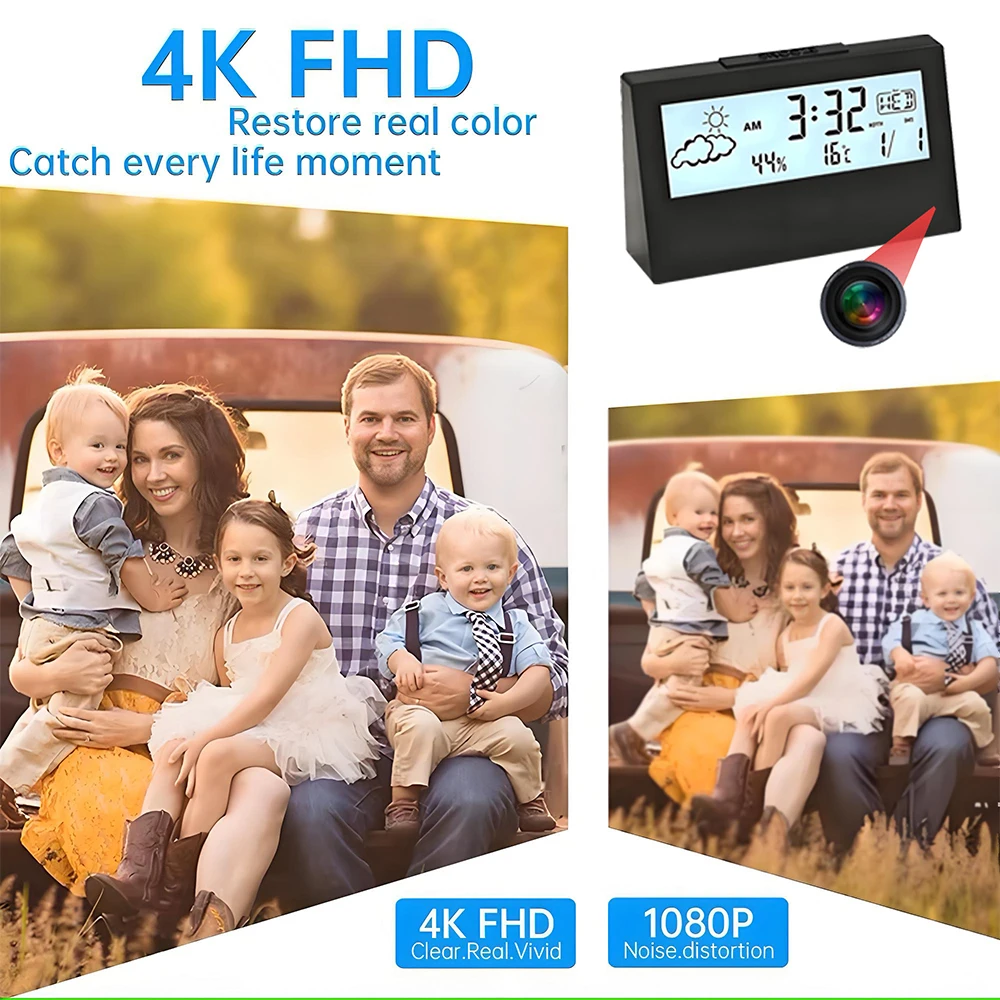 4K WiFi時計型カメラ（動体検知機能付き） |   アプ - Hidden Camera Clock のレビューと価格