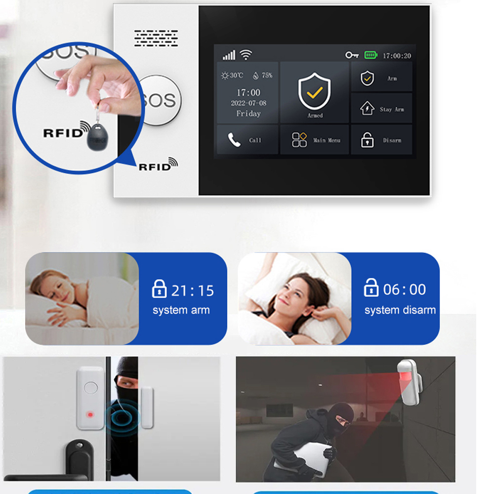 PGST 4G Tuya スマートホーム警報システム、WiF - Home Security No Wifi のレビューと価格