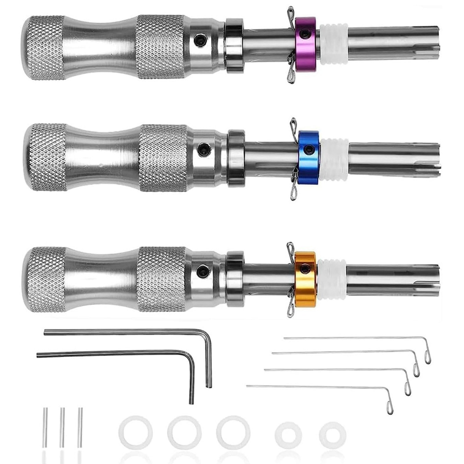 7 ピン管状ロックピックツールキットセットステンレス鋼初心者 - Lock Picking Set のレビューと価格