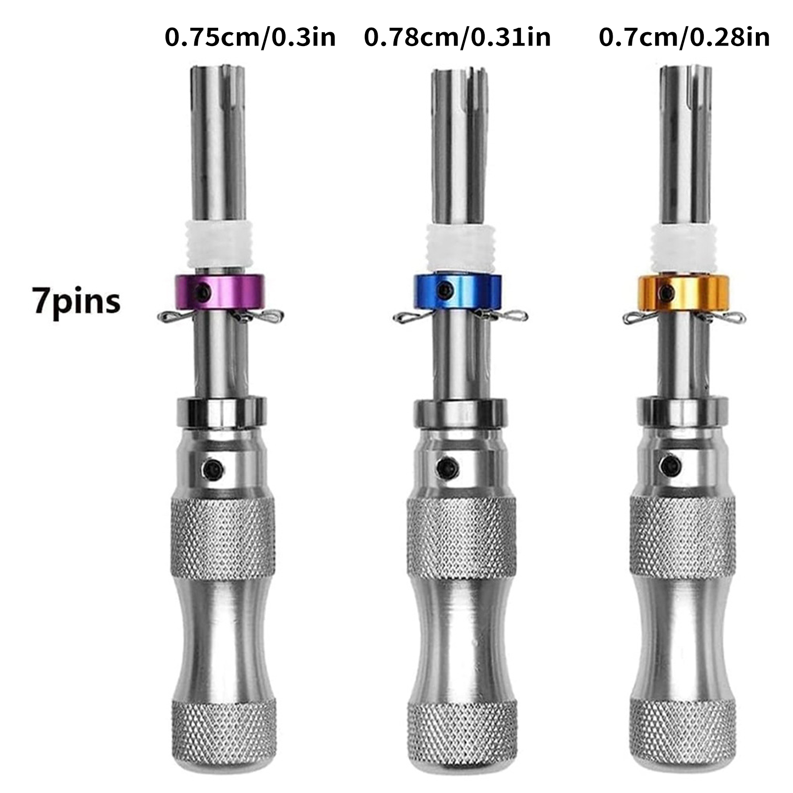 7 ピン管状ロックピックツールキットセットステンレス鋼初心者 - Lock Picking Set のレビューと価格
