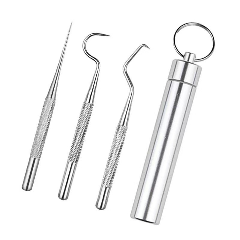1 セットステンレス鋼つまようじセット歯フロス再利用可能なつ - Lock Picking Set のレビューと価格