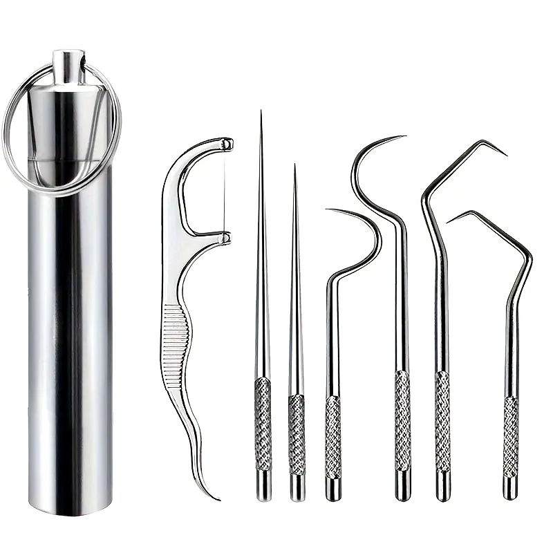 1 セットステンレス鋼つまようじセット歯フロス再利用可能なつ - Lock Picking Set のレビューと価格